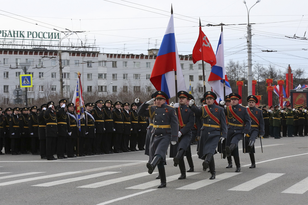 Предгенеральная репетиция военного парада в Мурманске