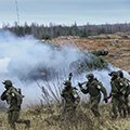 Открытое показное тактико-специальное занятие с артиллерийскими подразделениями Западного военного округа накануне Дня ракетных войск и артиллерии (полигон Лужский, Ленинградская обл.)