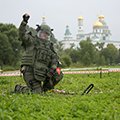 Разминирование территории Воскресенского Ново-Иерусалимского монастыря саперами 66-го учебного центра инженерных войск ВС РФ (г. Истра, Московская обл.)