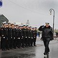 Торжественная церемония присвоения наименования «Всеволод Воробьев» большому гидрографическому катеру Беломорской военно-морской базы Северного флота БГК-2154