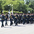 В Ленинградской области более 500 военнослужащих ЗВО приняли участие в торжественном шествиипо случаю годовщины Великой Победы