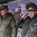 Церемония закрытия российско-белорусского совместного тактического учения (полигон Брестский, Республика Белоруссия)