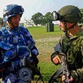 Демонстрация вооружения и военной техники ВМС Китая в рамках российско-китайского учения «Морское взаимодействие-2016»